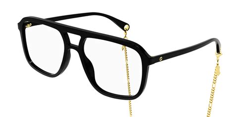 Gucci GG1078O 001 Eyeglasses in Shiny Black.